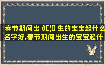 春节期间出 🦉 生的宝宝起什么名字好,春节期间出生的宝宝起什么名字好一点